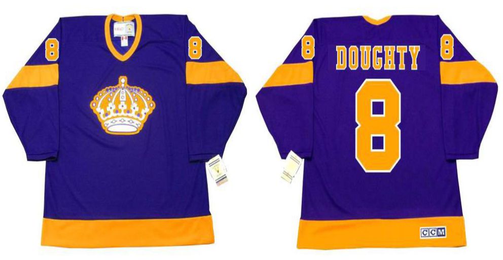 2019 Men Los Angeles Kings #8 Doughty Purple CCM NHL jerseys->los angeles kings->NHL Jersey